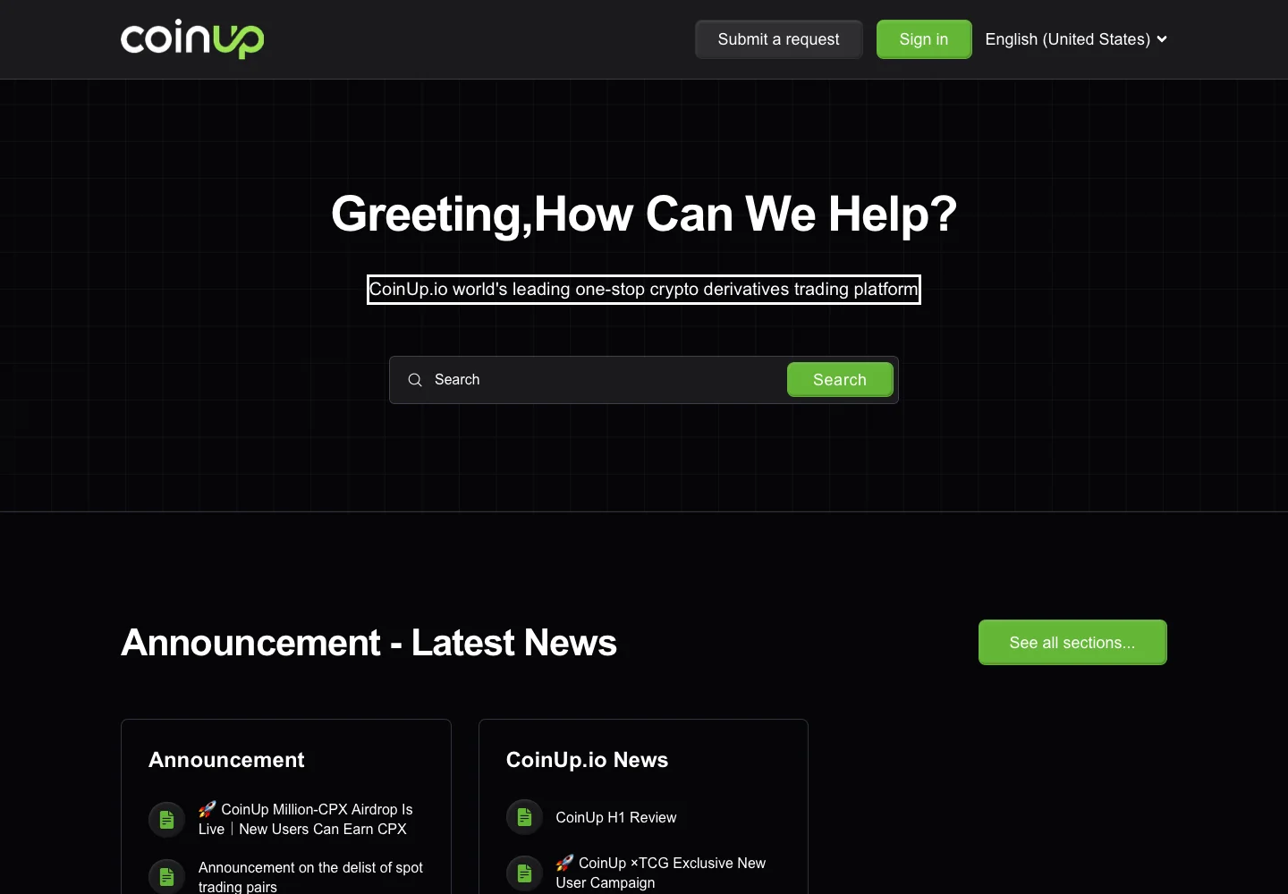 Официальный справочный центр CoinUp.io