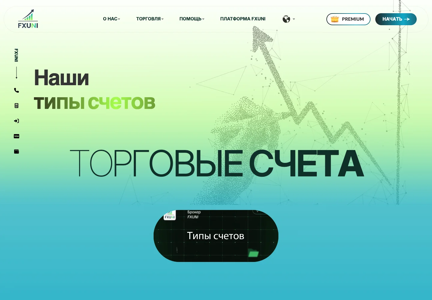 Страница типов счетов FXUNI
