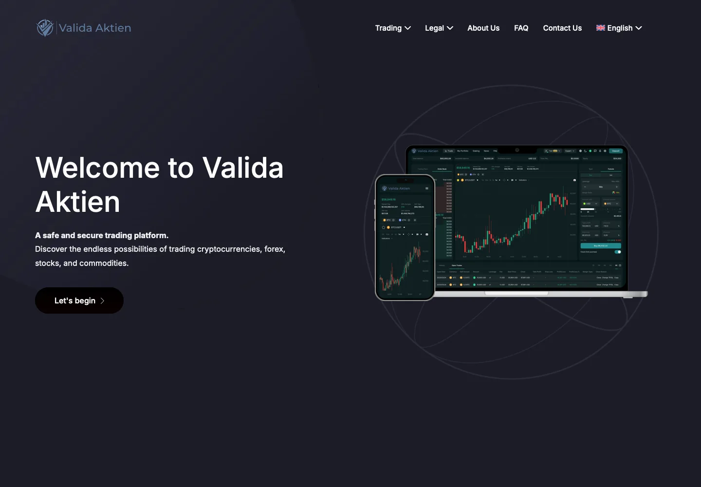 Главная страница Valida Aktien